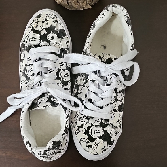 Disney Shoes - Disney Women's Sneakers - Black and White Mickey Mouse